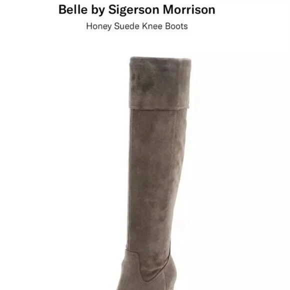 Sigerson Morrison NEW Boots Over-The-Knee Cuffed Tall Heel Suede Women's 11 - Picture 4 of 17